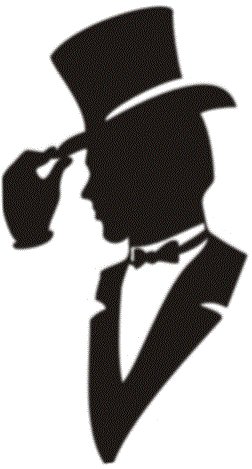 силуэт джентльмена - силуэт, он, джентльмен, мужчина - оригинал