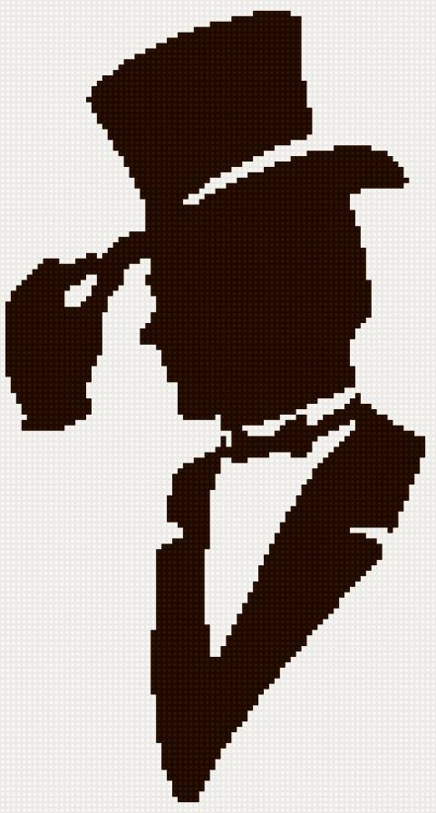 силуэт джентльмена - он, джентльмен, мужчина, силуэт - предпросмотр