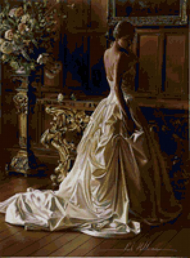 Дева - картина, девушка - предпросмотр