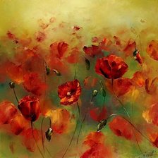 Схема вышивки «маковое поле»