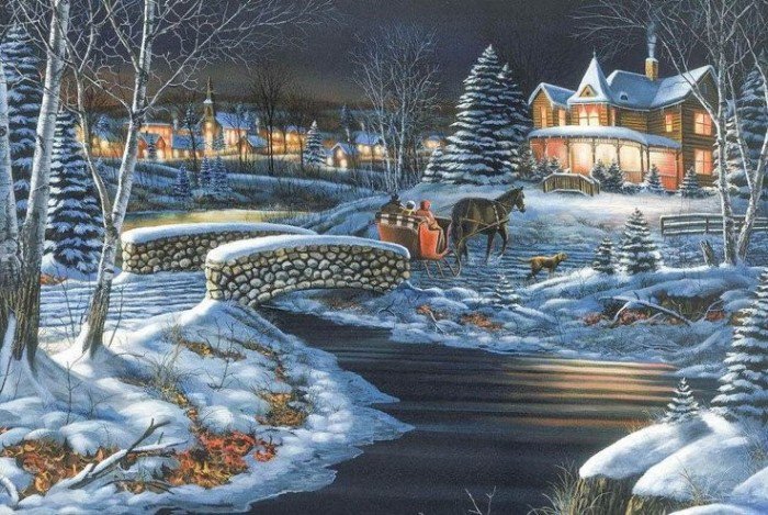 Очень,очень красиво и романтично) - зима, снег, снежная картина, зимняя картина - оригинал