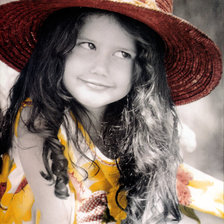 Схема вышивки «загадочная девченка ретро»