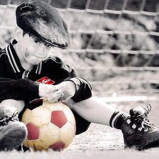 Схема вышивки «футболист ретро»