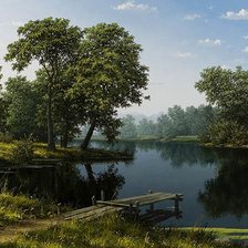 Схема вышивки «пейзаж»