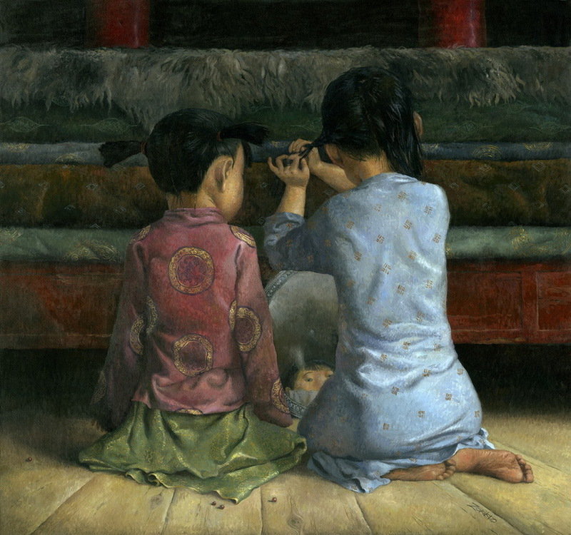 Зорикто Доржиев,Сестры - современные художники, дети - оригинал