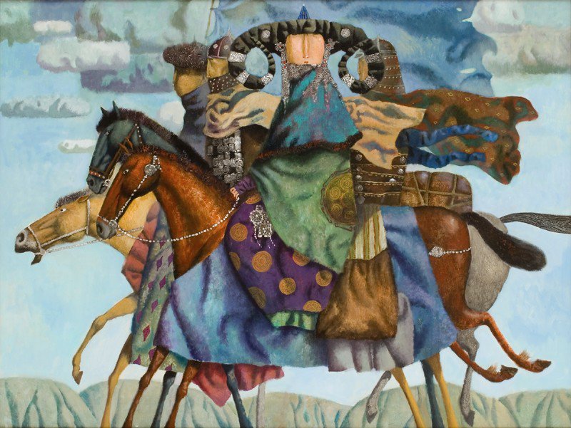 Зорикто Доржиев. Весна - современные художники, степь - оригинал