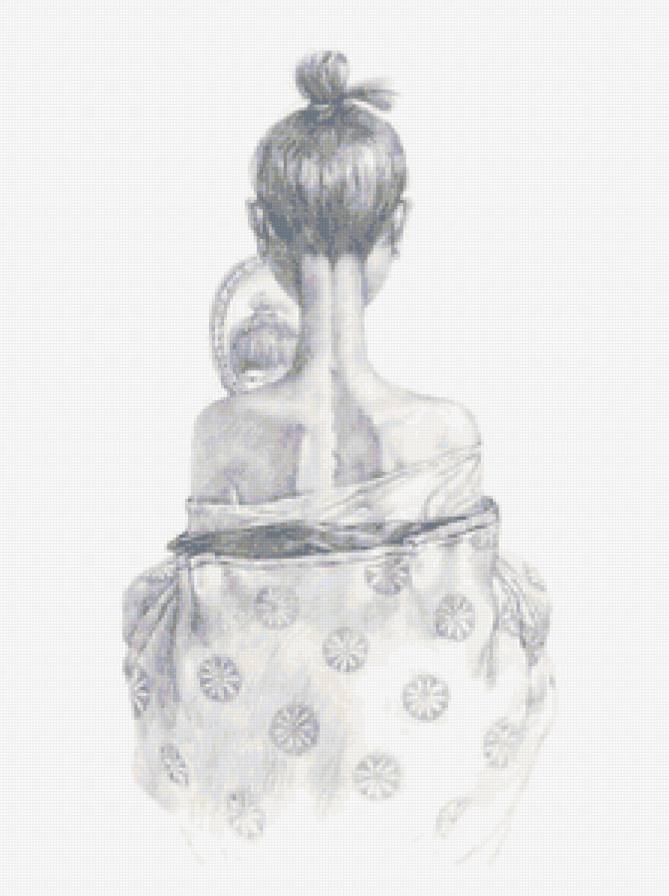 Зорикто Доржиев. Суббуота (графика) - степь, современные художники, девушки - предпросмотр