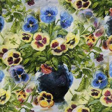 Схема вышивки «анютины глазки»