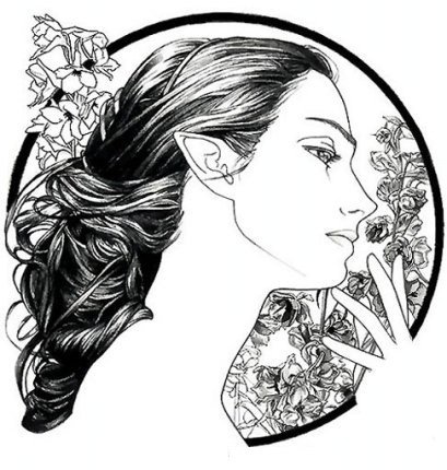 Девушка - живопись, монохром, девушка - оригинал