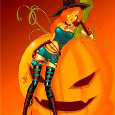 Схема вышивки «Ведьмочка 3»