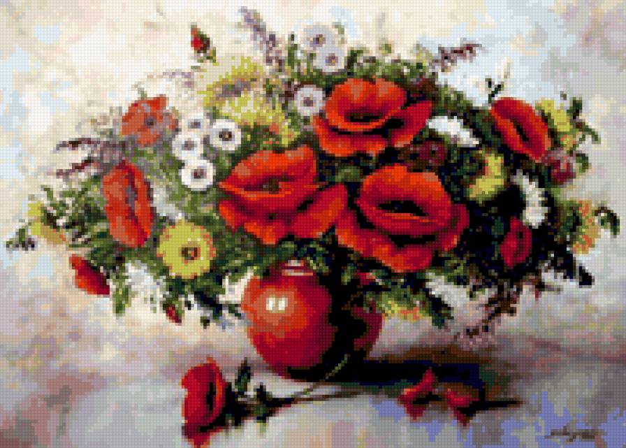 маки - любимые маки, цветок, маки, панно, цветы - предпросмотр