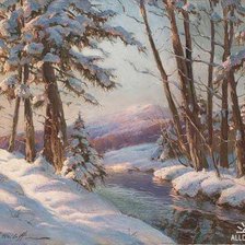 Схема вышивки «Серия "Пейзаж. Зима"»