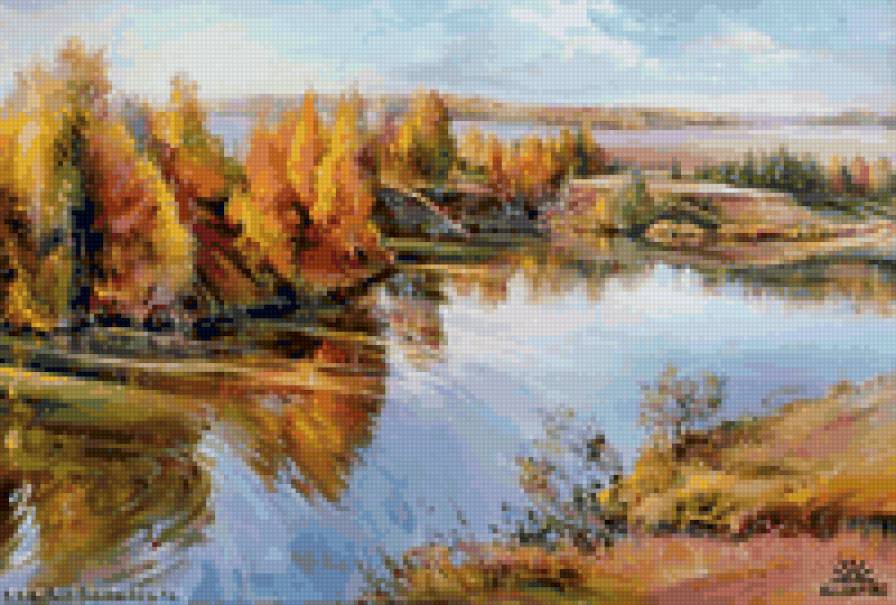 осень - пейзаж, вода, природа, осень - предпросмотр