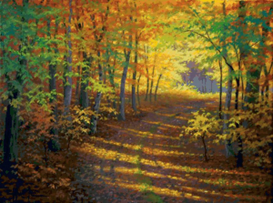 Осенний солнечный лес) - осень, осенняя картина, лес - предпросмотр