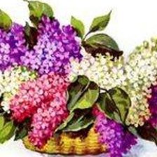 Схема вышивки «сирень»