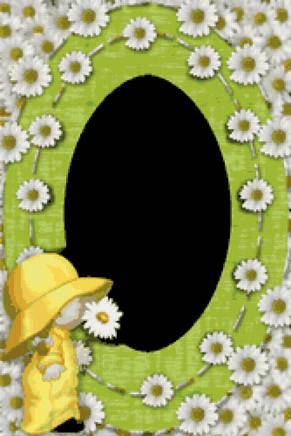 рамка - дети, ромашки, ребенок, рамка, цветы, рамки - предпросмотр