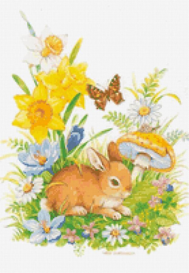 Зайчонок - зайчонок, открытка, животные - предпросмотр