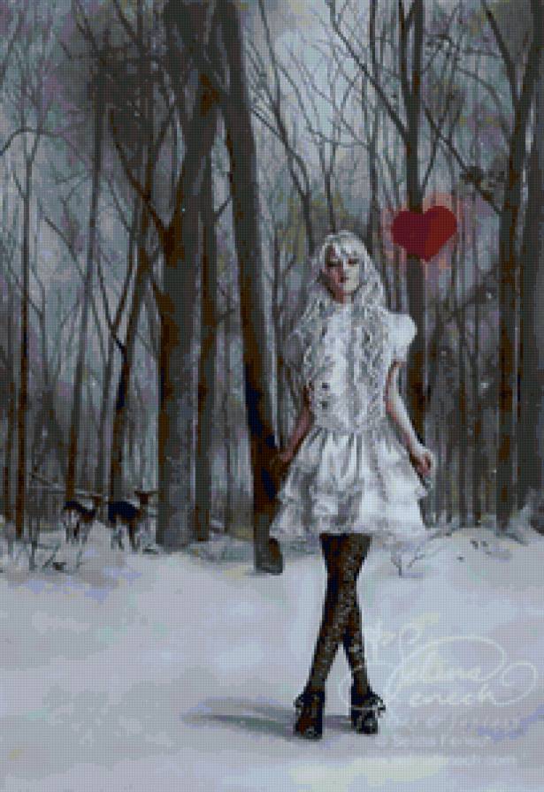 Selina Fenech - девушка, зима - предпросмотр