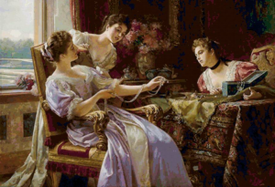 обсуждение приданого - дамы - предпросмотр