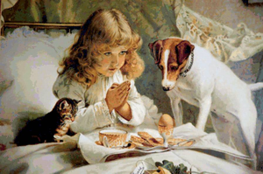 лутьшие друзья - дети с животными, девочка - предпросмотр