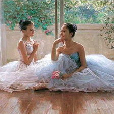 Схема вышивки «маленькие балерины»