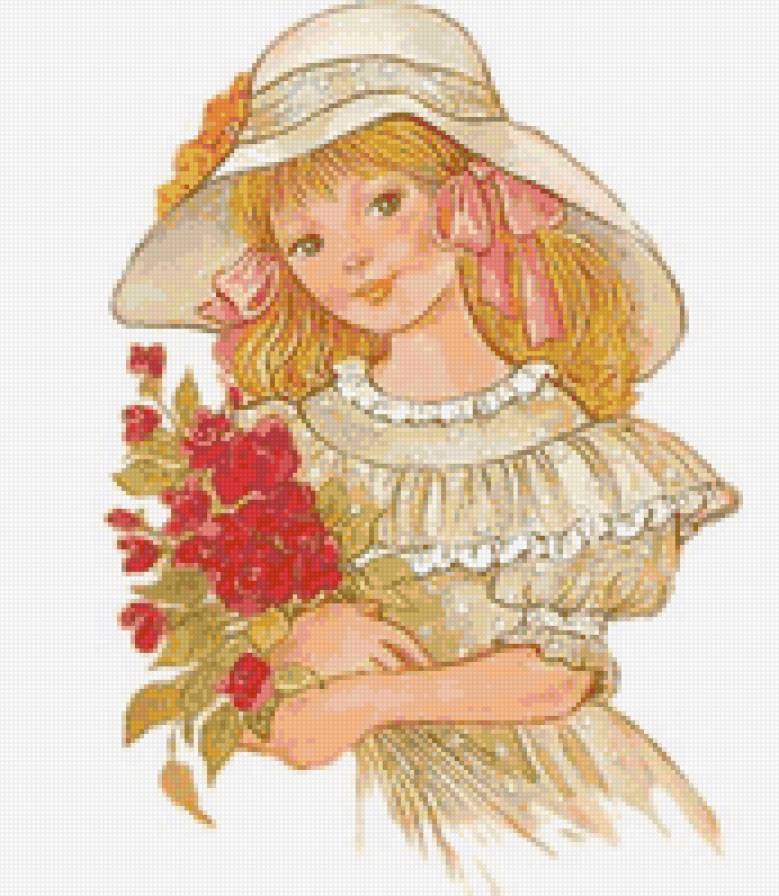 девушка с цветами - цветы, девушка, лето... - предпросмотр