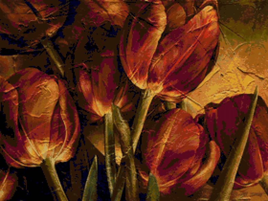 0003 - цветы, картина, тюльпаны - предпросмотр