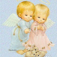 Схема вышивки «ангелочки і зайченята»