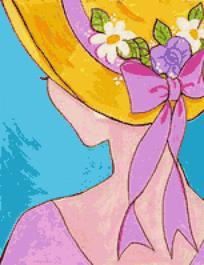 Незнакомка - краса, шляпка, незнакомка, цветы, женский портрет, женщина - предпросмотр