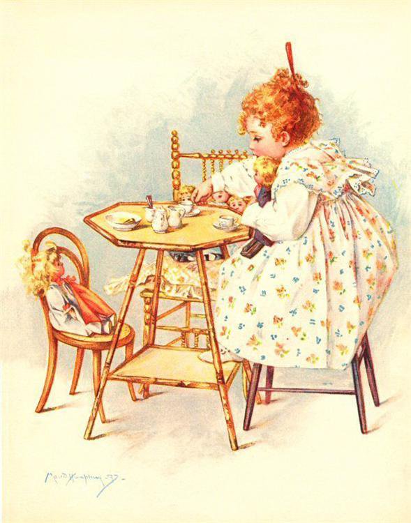 - Children Portrait - 002 - корпулентность, дети, maud humphrey, kids, girl, ретро - оригинал