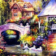 Схема вышивки «пейзаж»