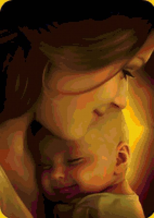 МАТЬ И ДИТЯ - ребенок, картина, мама - предпросмотр