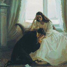 Схема вышивки «Онегин и Татьяна Ларина»