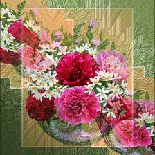 Схема вышивки «Подушка"Цветы"»