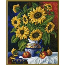 Схема вышивки «подсолнухи»