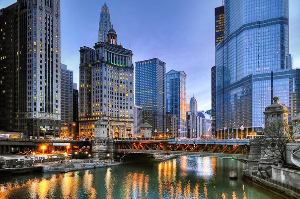 Чикаго - город, чикаго, мост - оригинал