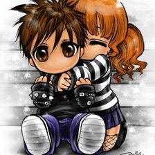 Схема вышивки «обнимашки»