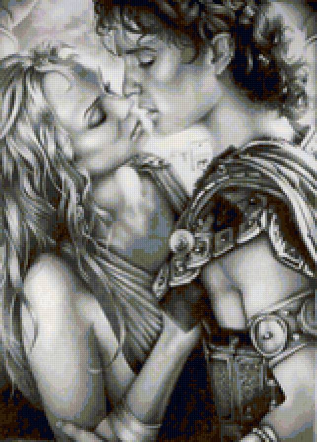 влюбленные - влюбленные, пара, любовь, поцелуй - предпросмотр