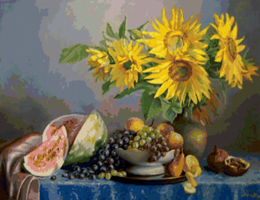 Подсолнухи - подсолнухи, натюрморт - предпросмотр