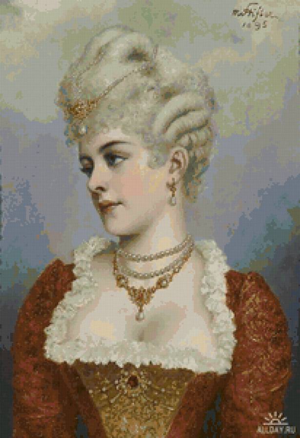 №57854 - девушка, живопись, картина, портрет - предпросмотр