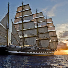 Схема вышивки «Парусник»