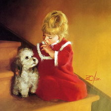 Схема вышивки «Дети и животные»