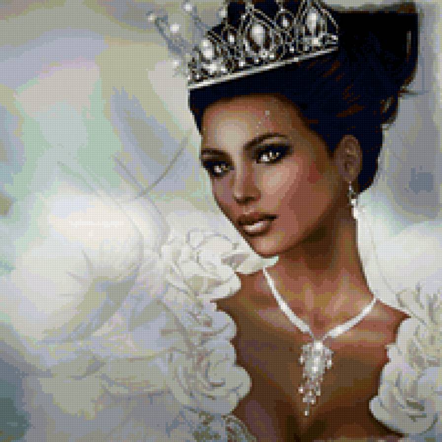 женский образ - женщины, портрет, принцессы, гламур, девушки, картина - предпросмотр
