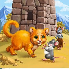 Схема вышивки «кот и мыши»