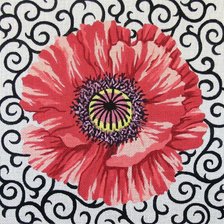 Схема вышивки «Подушка "Мак"»