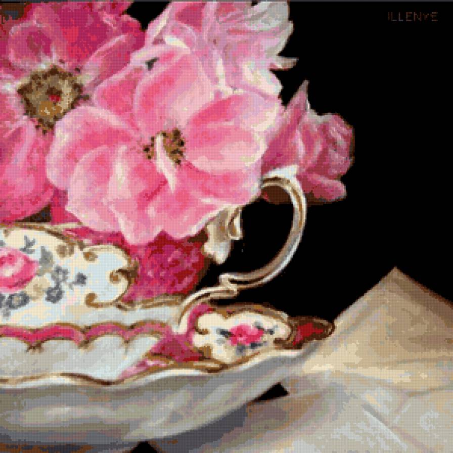 Изящный букет - шиповник, красота, посуда, букет, фарфор, , чашечка, розы - предпросмотр