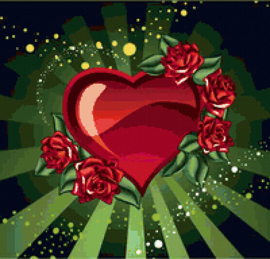 сердце - розы, сердце - предпросмотр
