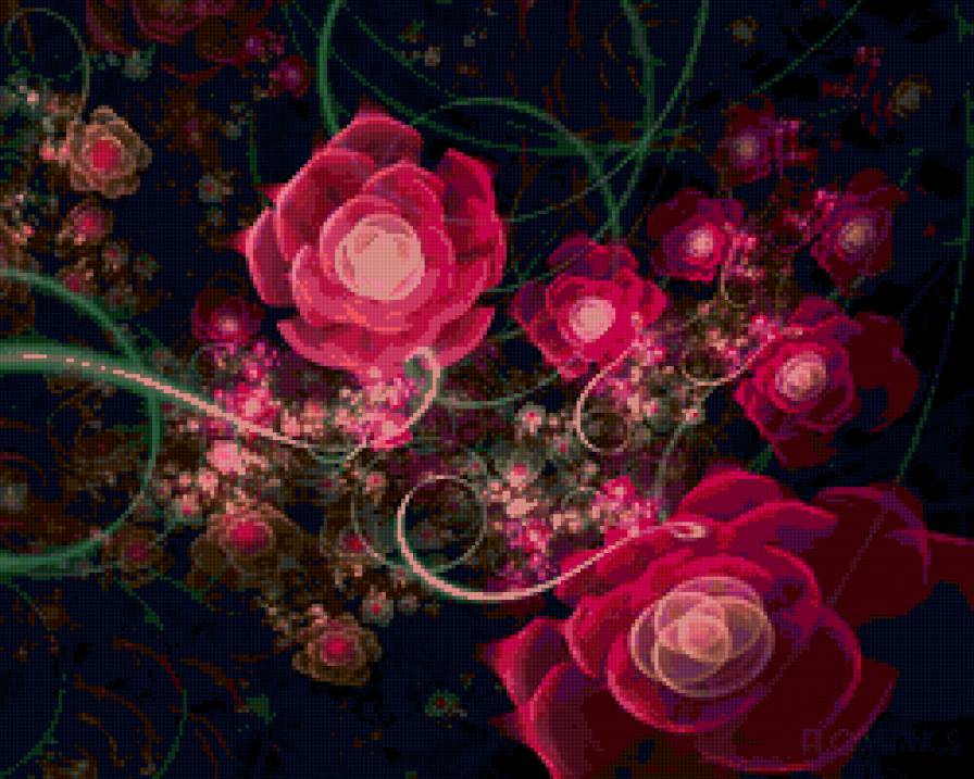 абстракция - абстракция, цветы - предпросмотр