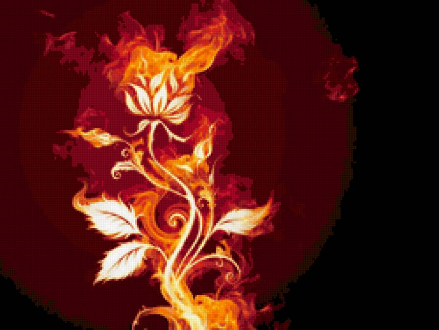 огонь - цветок, огонь - предпросмотр