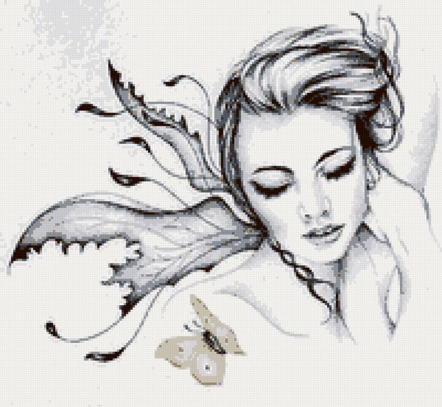 девушка - силуэт, девушка - предпросмотр